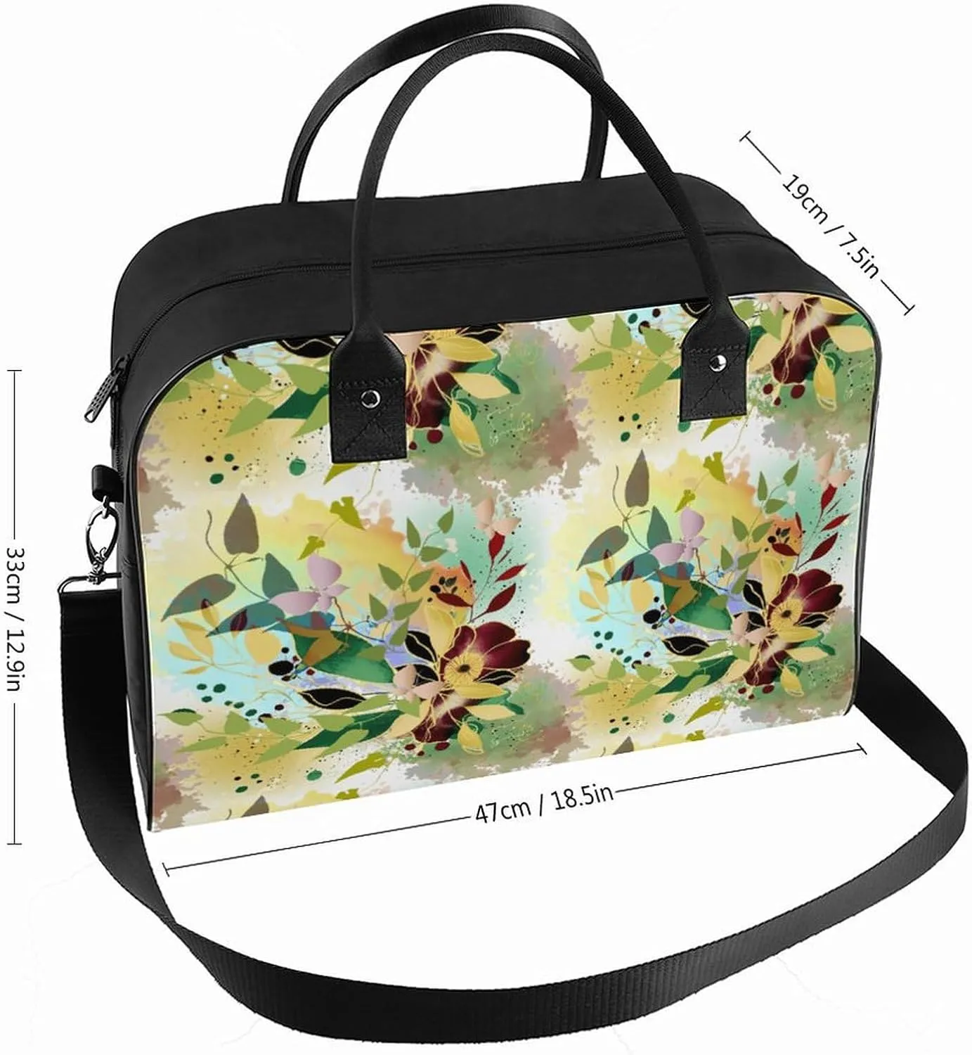 Adult Crossbody Nylon Oriental Cherry Novelty Handbag for Traveling 13" X 19" X 8"