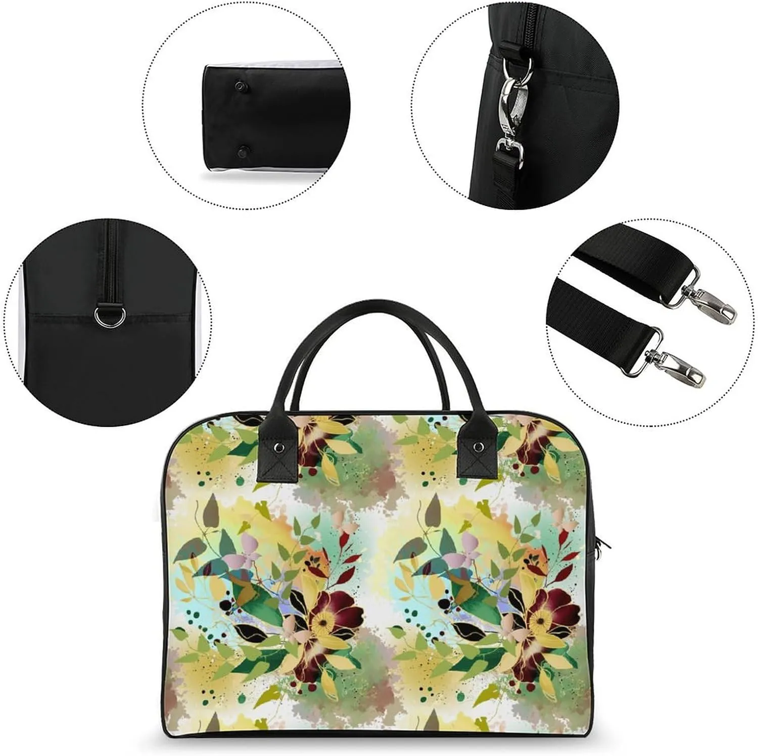 Adult Crossbody Nylon Oriental Cherry Novelty Handbag for Traveling 13" X 19" X 8"