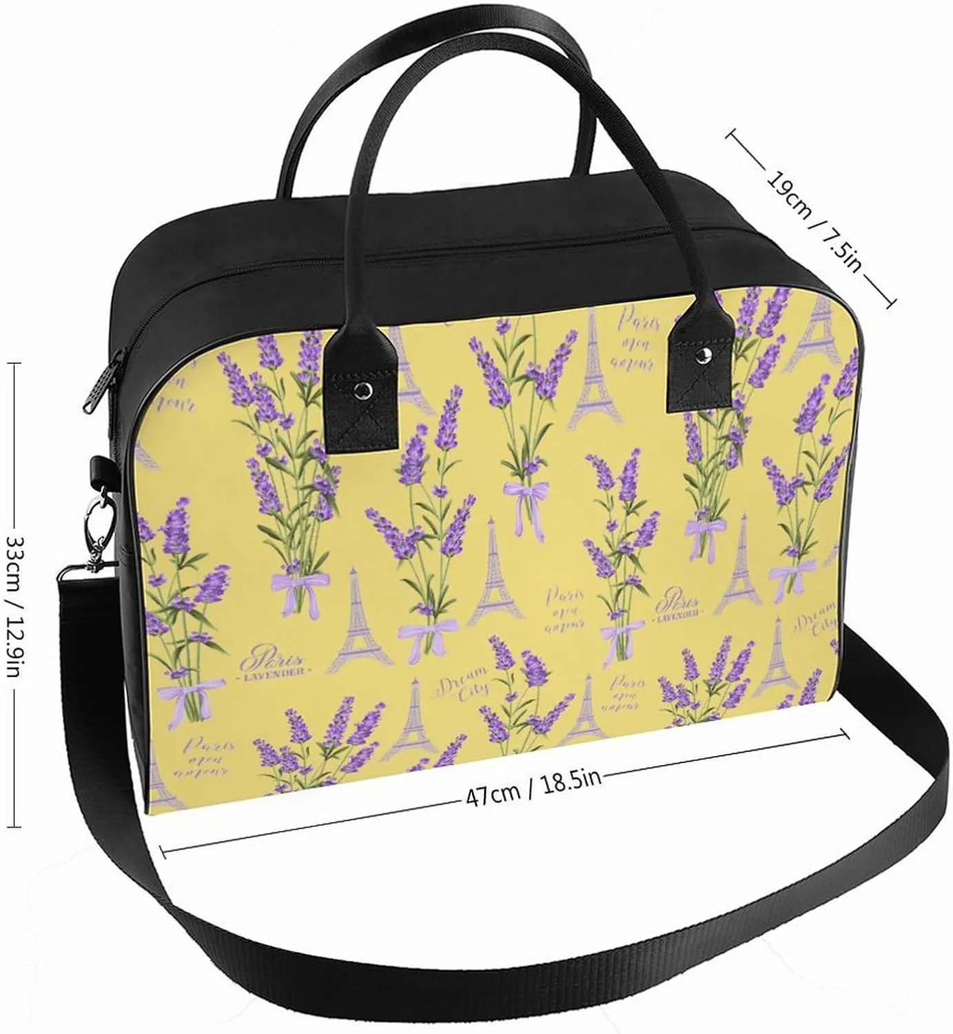 Adult High-capacity Nylon Berries Patterns Simple Handbag for Touring 13" X 19" X 8"