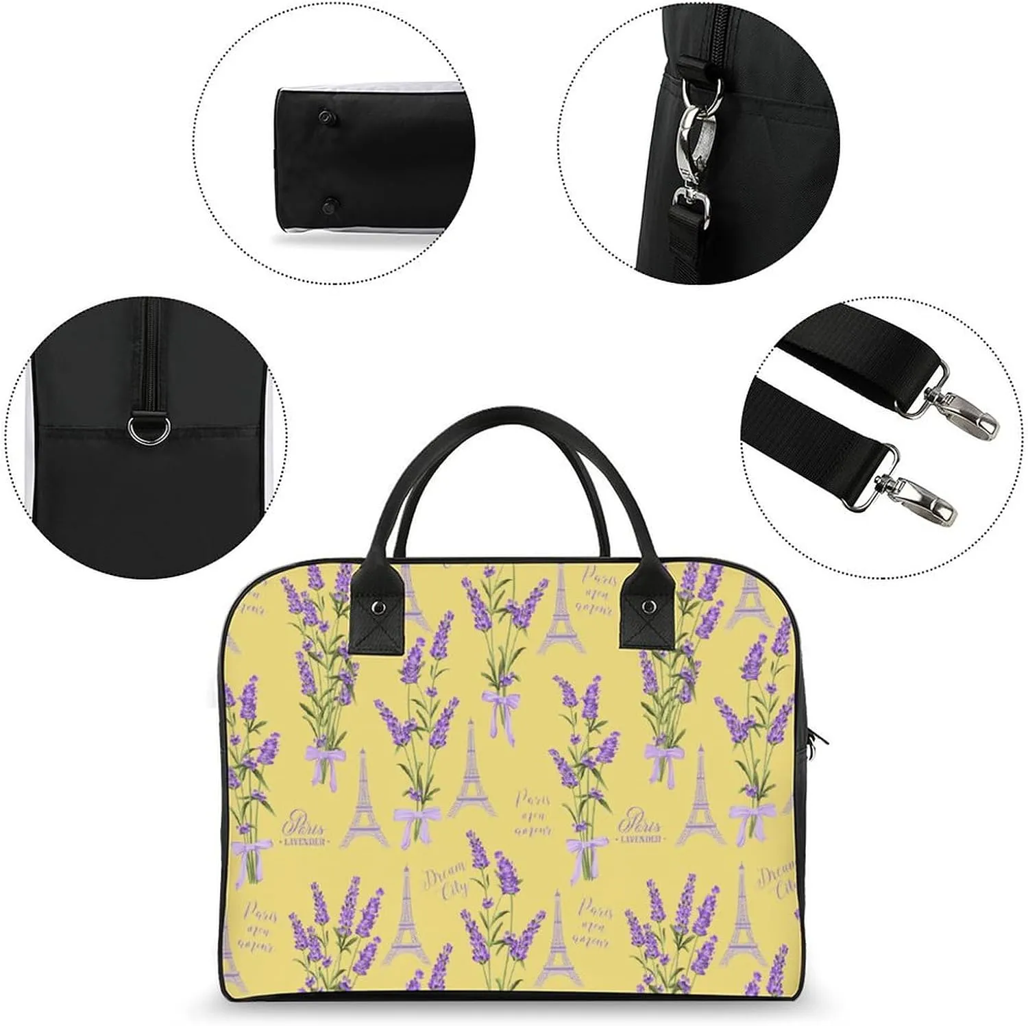Adult High-capacity Nylon Berries Patterns Simple Handbag for Touring 13" X 19" X 8"