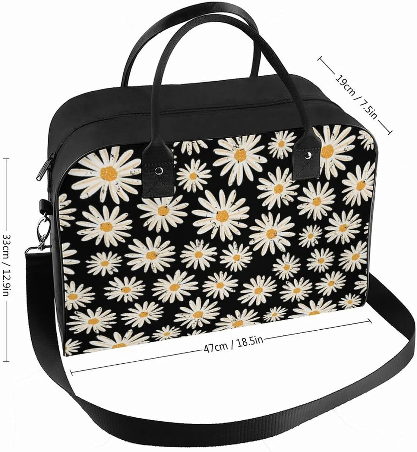 Adult Shoulder Nylon Colorful Butterfly Office Handbag for Travel 13" X 19" X 8"