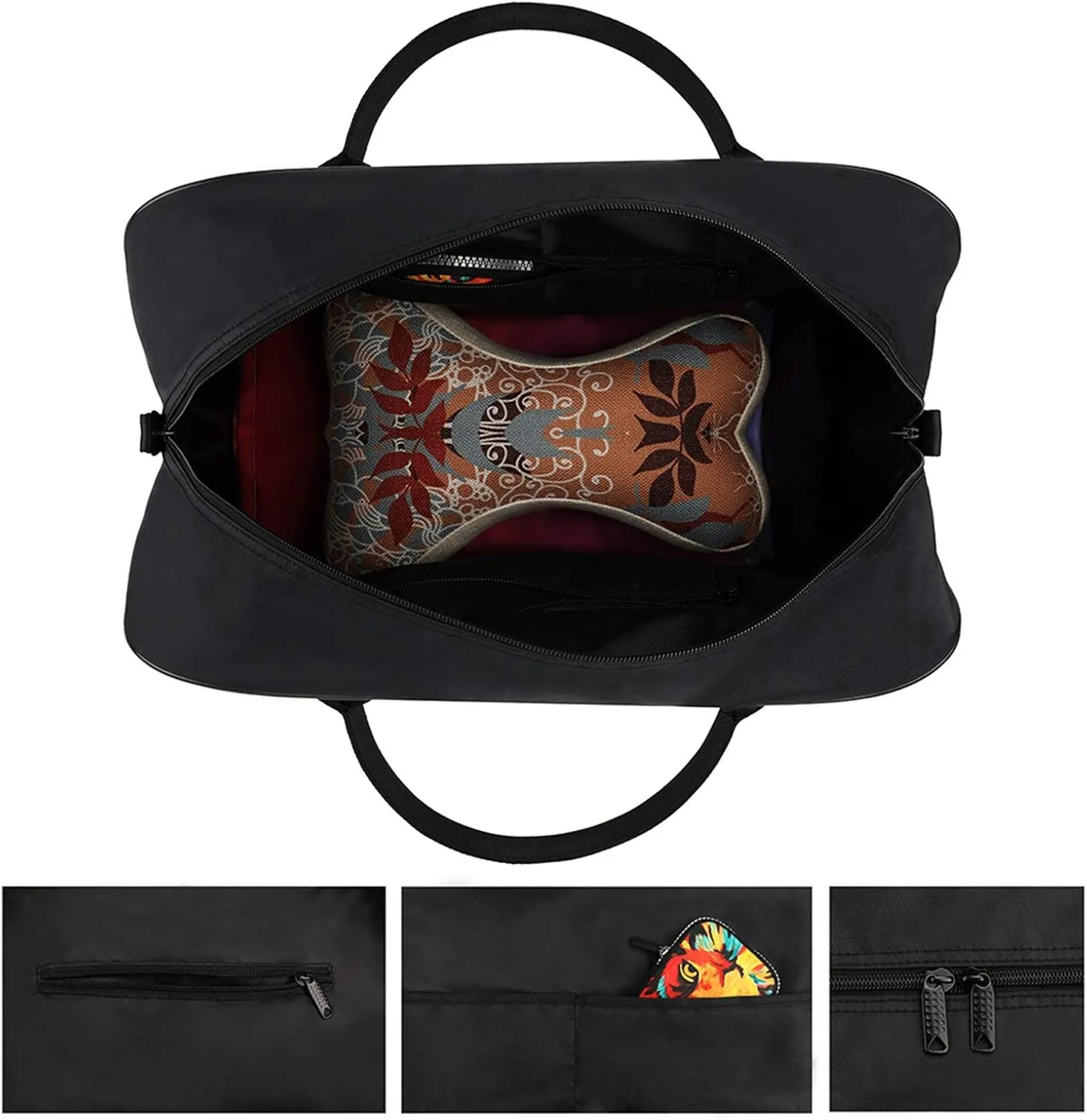 Adults Large Capacity Nylon Berries Patterns Novelty Handbag for Journey 13" X 19" X 8"