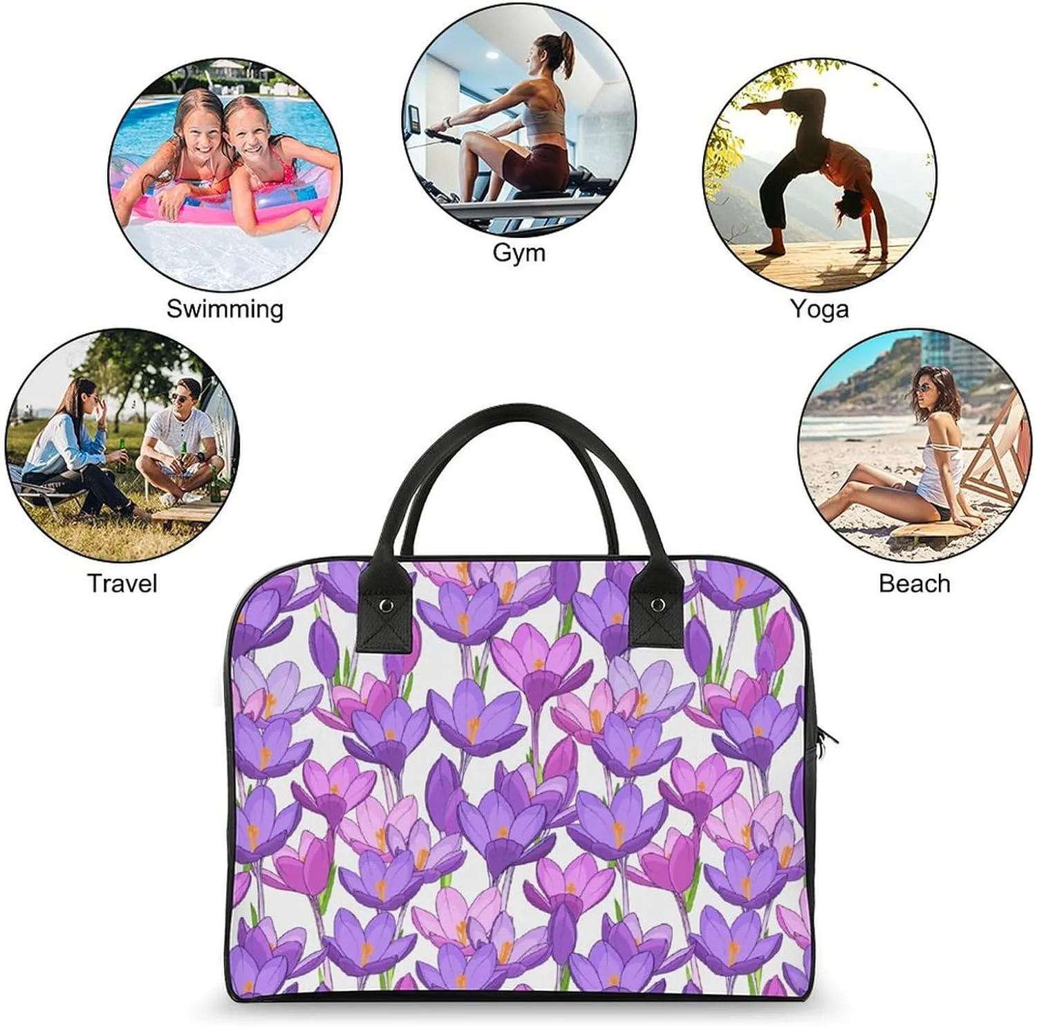 Adults Shoulder Nylon Santa Gifts Fashion Handbag for Journey 13" X 19" X 8"