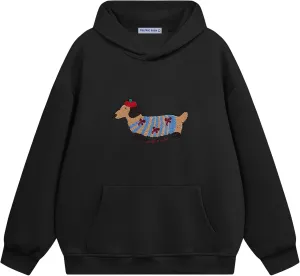 Aelfric Eden Cartoon Dog Hoodie Couple Hooded Sweatshirt Long Sleeve Pullover Oversized Hoodies 2025 Outfits