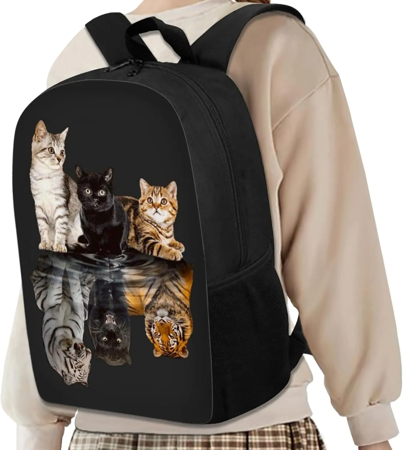 AFPANQZ Kids Backpack 3 Pieces Set Large Capacity School Bags with Heat Insulated Lunch Bags Small Pencil Bags 3 Pack