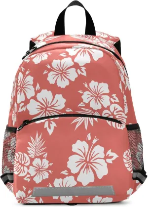 ALAZA Hawaiian Aloha Flower Toddler Backpack for Boys Girls Preschool Bag