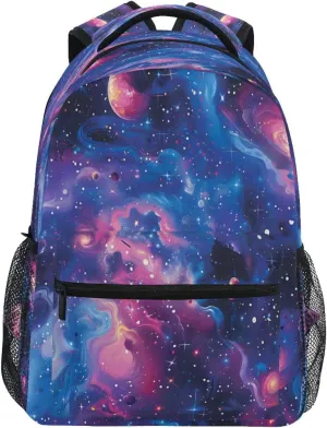 ALAZA Nebula Space Kids School Backpack for Boys Girls Teens Bookbag Travel Daypack Bag 16 inch