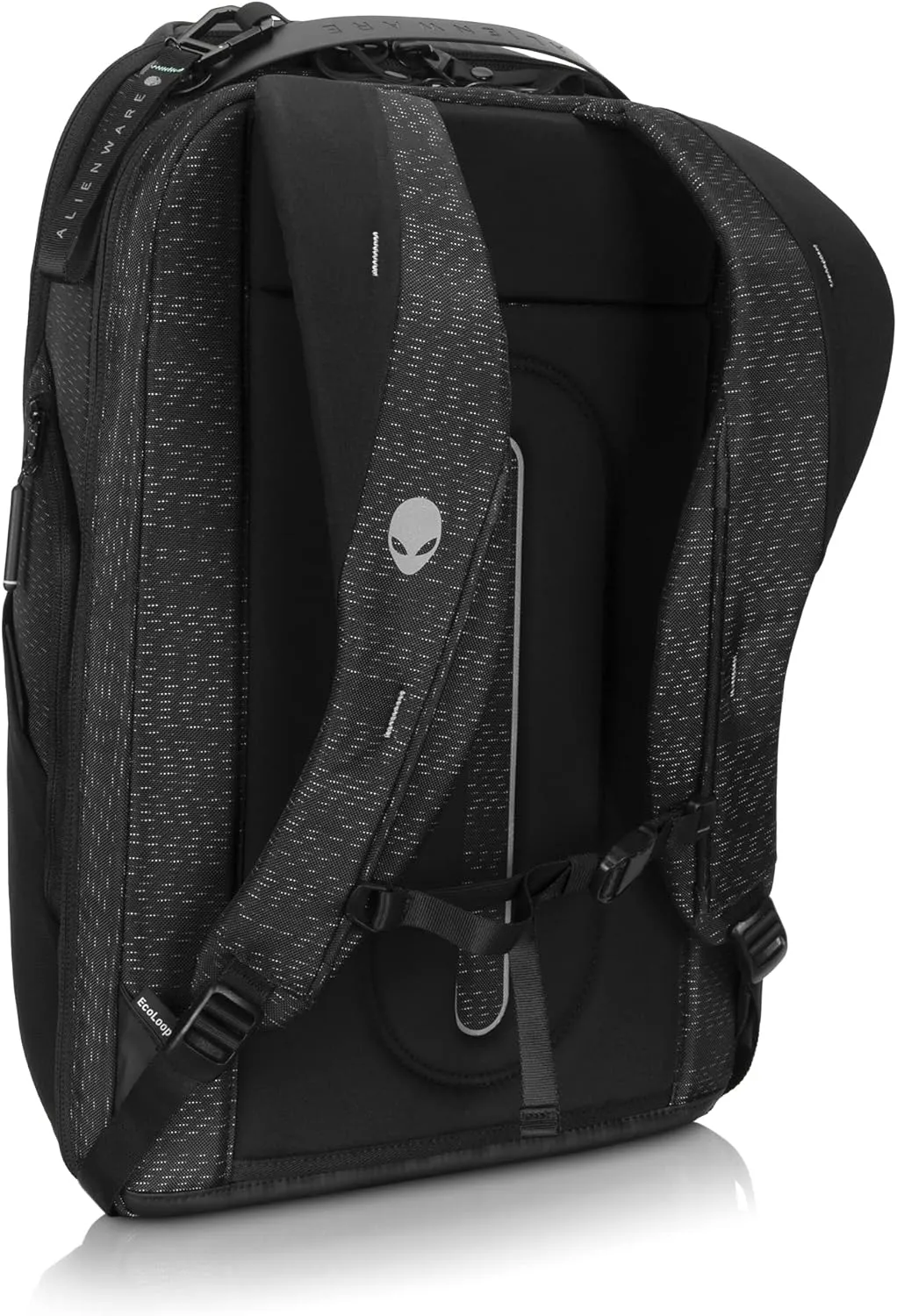 Alienware 17-inch Laptop Horizon Travel Backpack, Weather Resistant, Shockproof, Anti-Scratch Interior Design, TSA-Friendly for Travel, Work, Leisure for Men and Women - Galaxy Weave Black