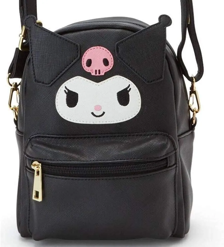 ALORVE Anime Cute Cartoon Bag Cosplay Shoulder Bag Backpack Handbag PU Schoolbags for Kids Girls Fans(BLACK)