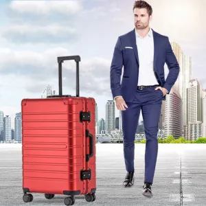 Aluminum Magnesium Alloy Trolley Case Universal Wheel