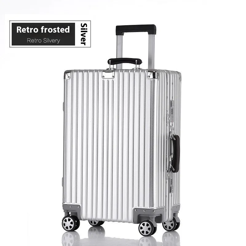 Aluminum Magnesium Luggage Password Trolley Case (Multiple Colors)