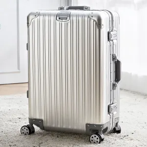 Aluminum Magnesium Luggage Password Trolley Case (Multiple Colors)