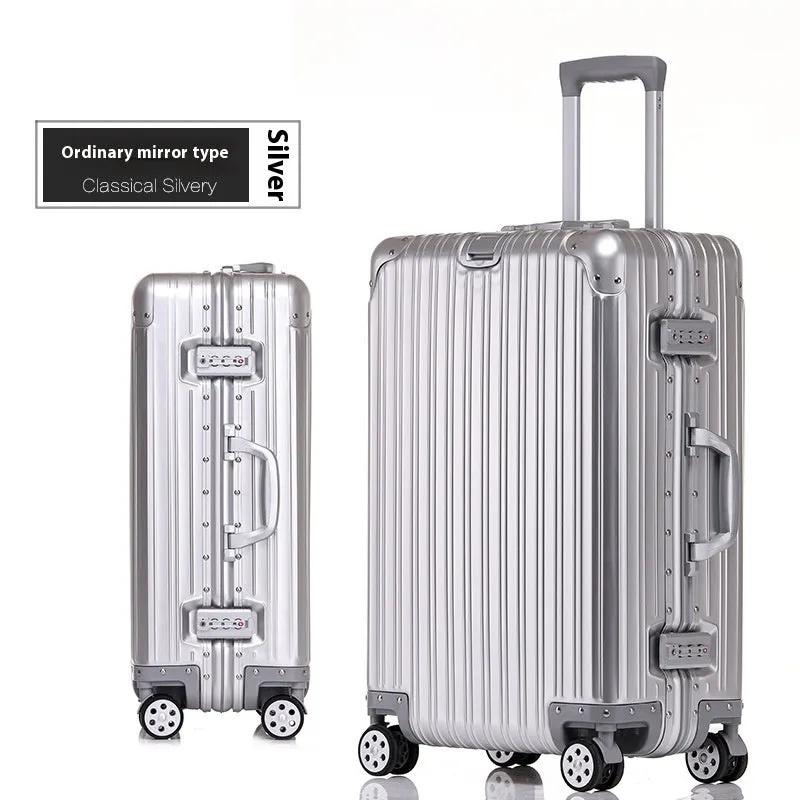Aluminum Magnesium Luggage Password Trolley Case (Multiple Colors)