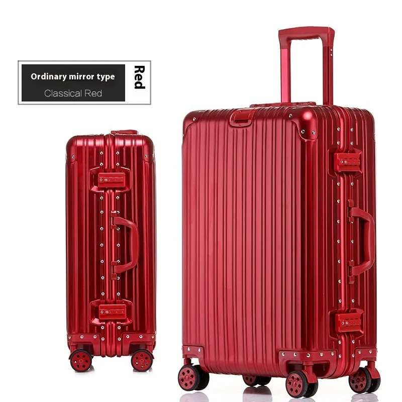 Aluminum Magnesium Luggage Password Trolley Case (Multiple Colors)