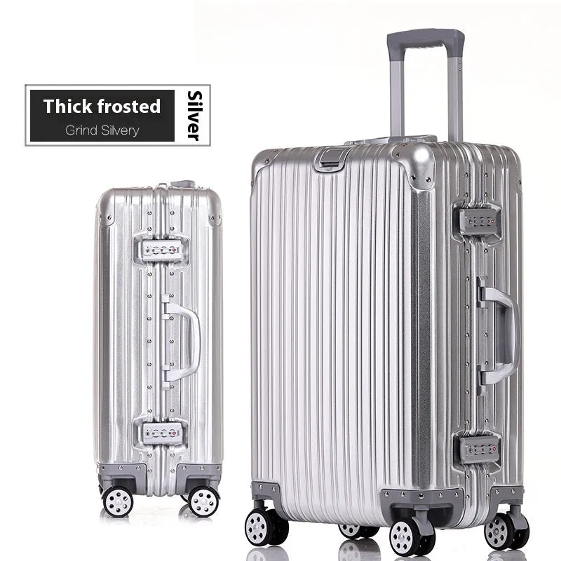 Aluminum Magnesium Luggage Password Trolley Case (Multiple Colors)