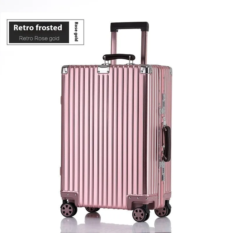 Aluminum Magnesium Luggage Password Trolley Case (Multiple Colors)