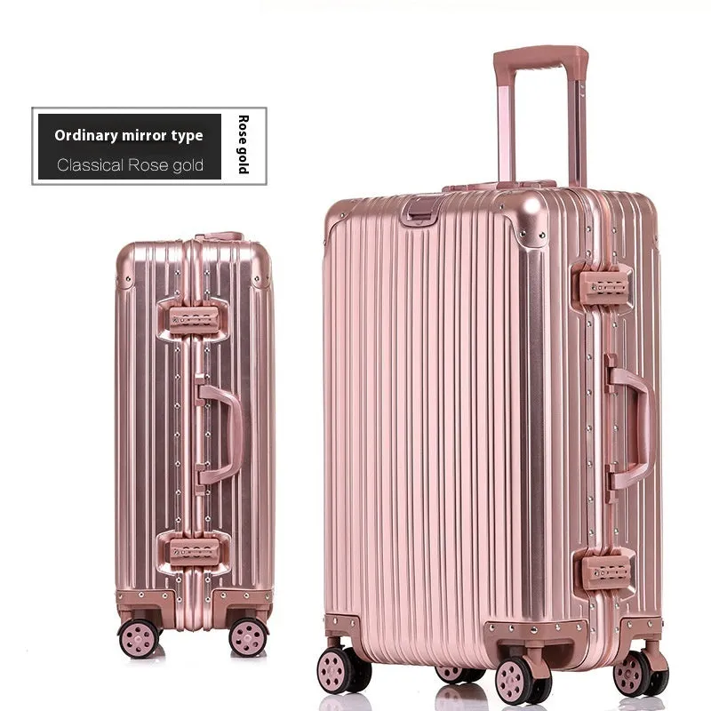Aluminum Magnesium Luggage Password Trolley Case (Multiple Colors)
