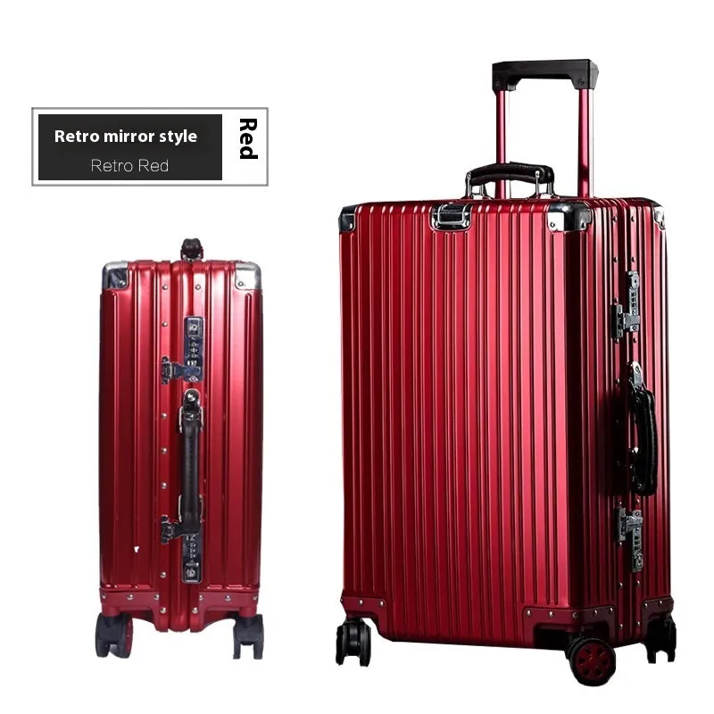 Aluminum Magnesium Luggage Password Trolley Case (Multiple Colors)