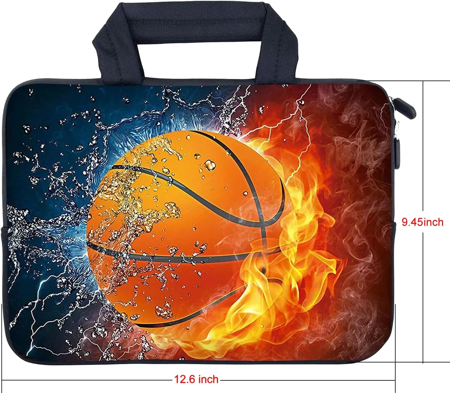 AMARY 11.6" 12 inch Laptop case Neoprene Notebook Carrying Pouch Chromebook Sleeve Ultrabook Case Tablet Cover Fit Apple MacBook Air HP DELL Lenovo Asus Samsung (Hot Basketball)