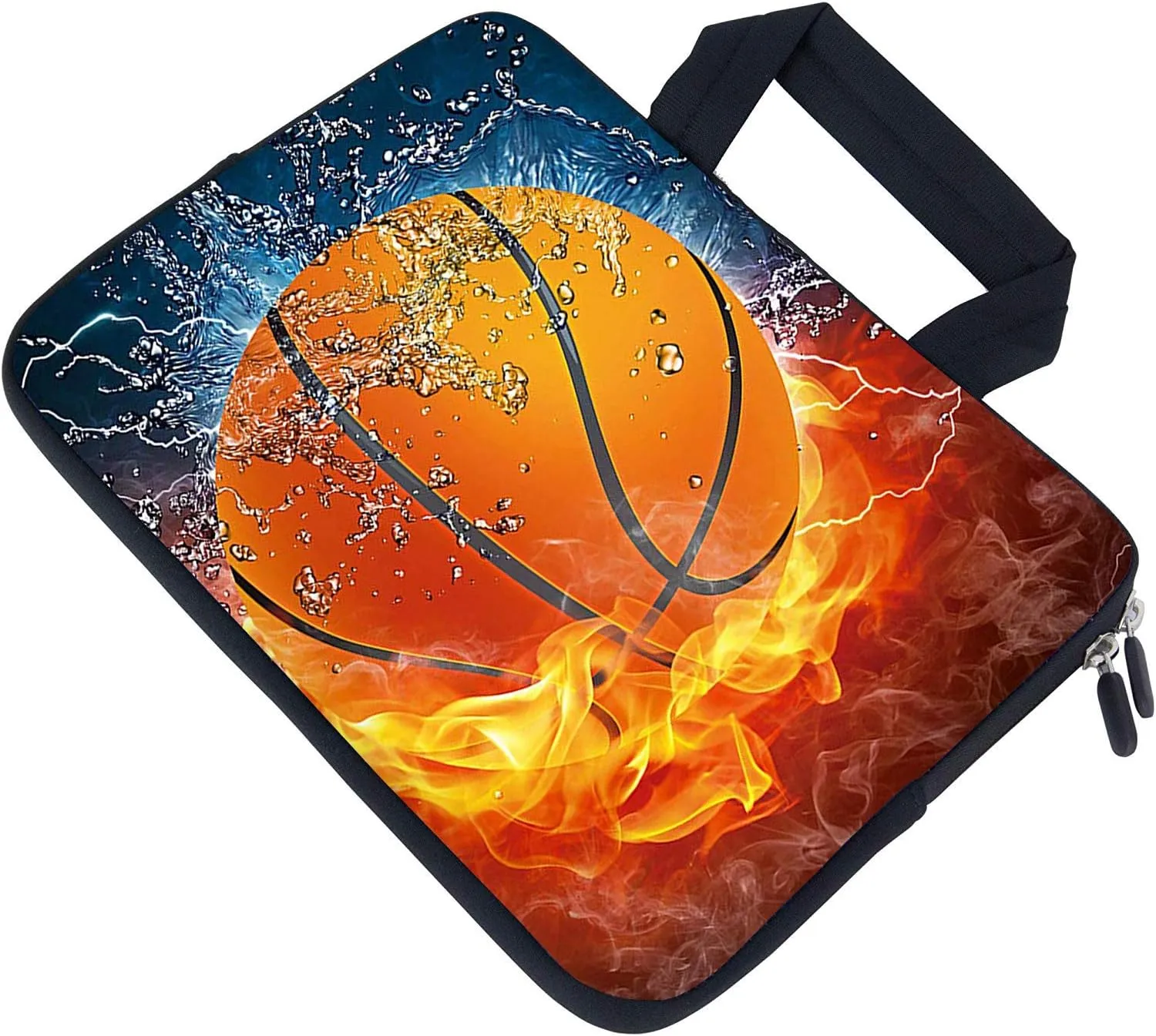 AMARY 11.6" 12 inch Laptop case Neoprene Notebook Carrying Pouch Chromebook Sleeve Ultrabook Case Tablet Cover Fit Apple MacBook Air HP DELL Lenovo Asus Samsung (Hot Basketball)