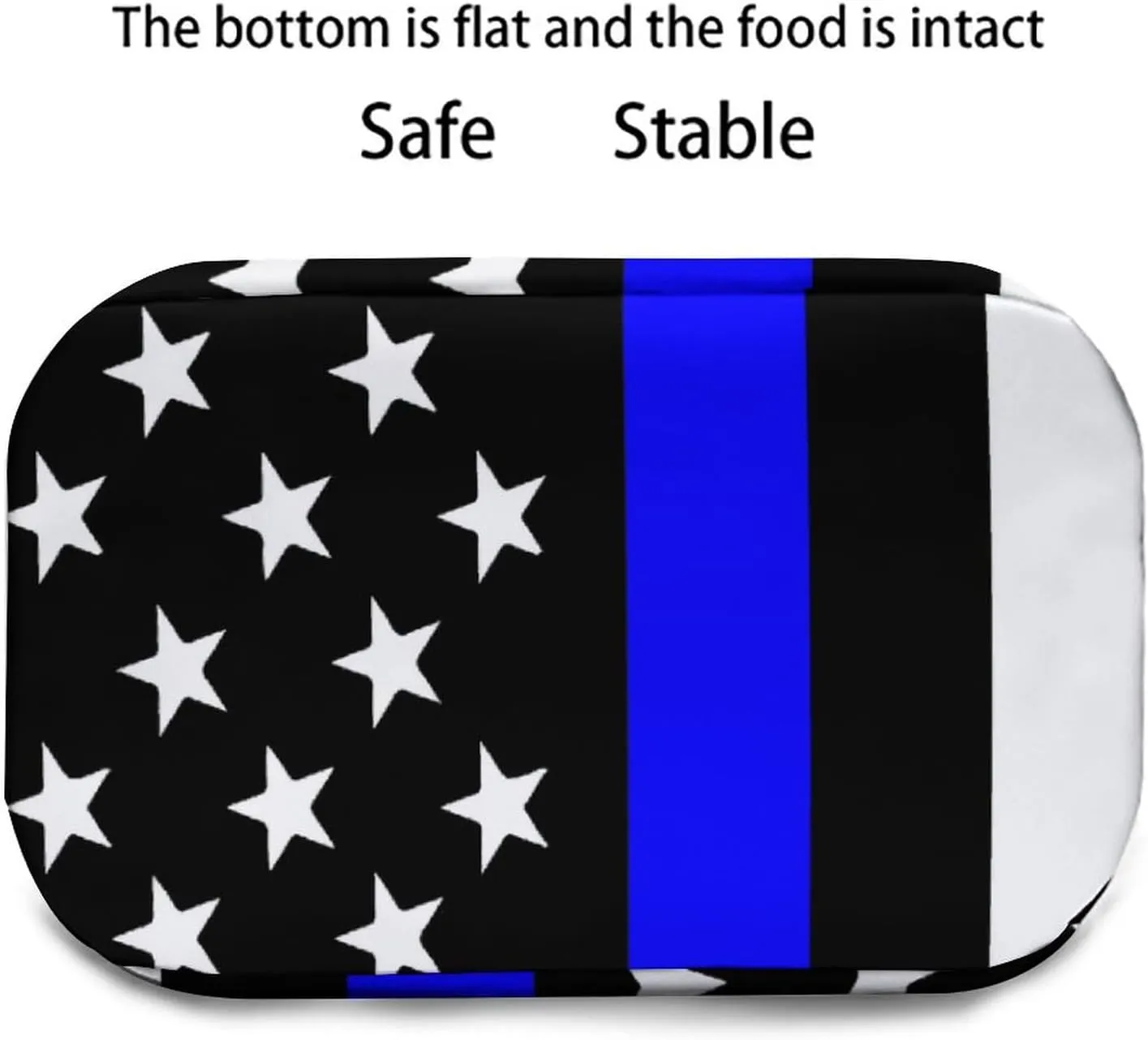 American Thin Blue Line Flag Adjustable Shoulder Strap Insulated And Leak Proof Premium Lunch Bag Unisex