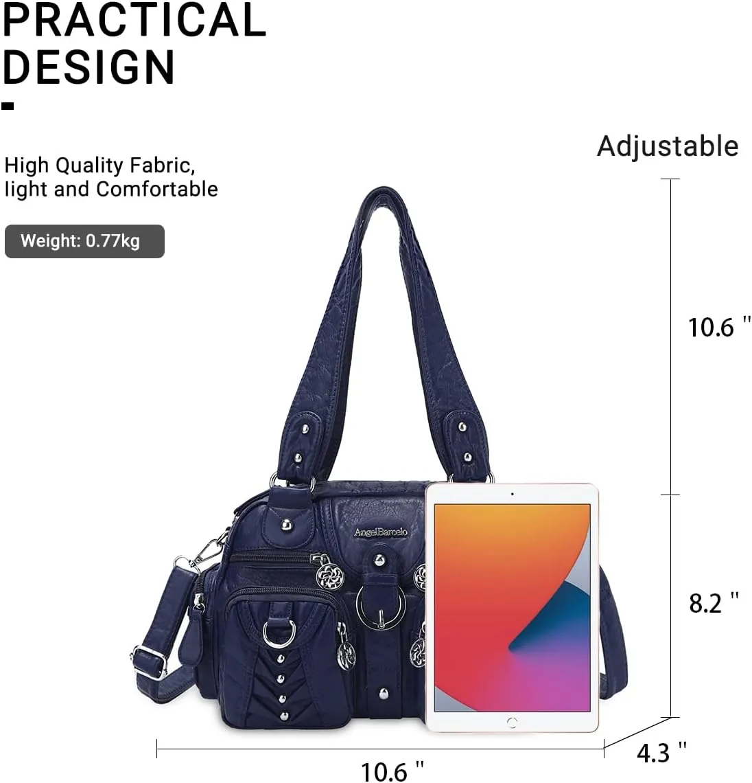 Angel Kiss Large Hobo Bags for Women Crossbody Bag Travel Shoulder bag Roomy Multi-functional Vegan Leather Satchel Tote