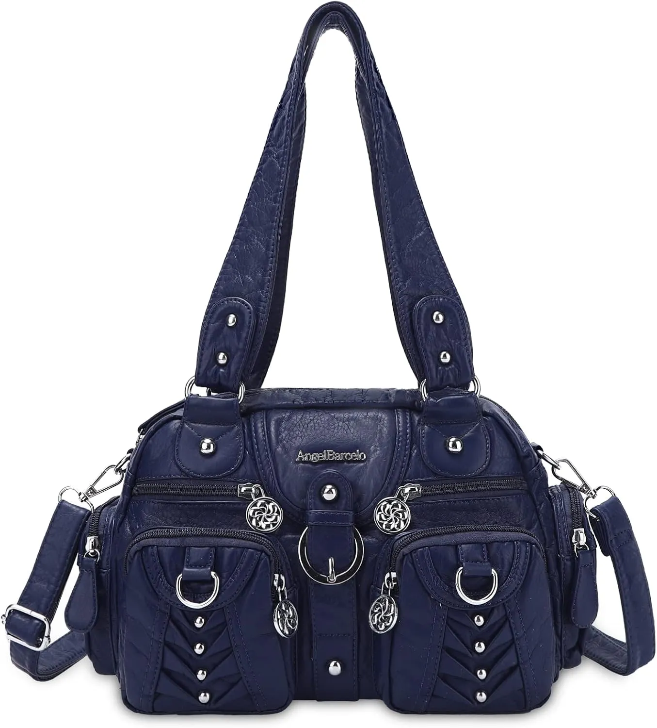 Angel Kiss Large Hobo Bags for Women Crossbody Bag Travel Shoulder bag Roomy Multi-functional Vegan Leather Satchel Tote