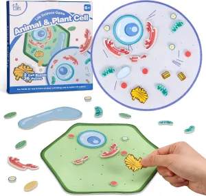 Animal and Plant Cell Anatomy Model, Soft Felt Toy, Early Cell Biology and Life Science STEM Toys, Classroom Teaching Aid, Educational Learning Activities STEM Birthday Toys for Kids 6 