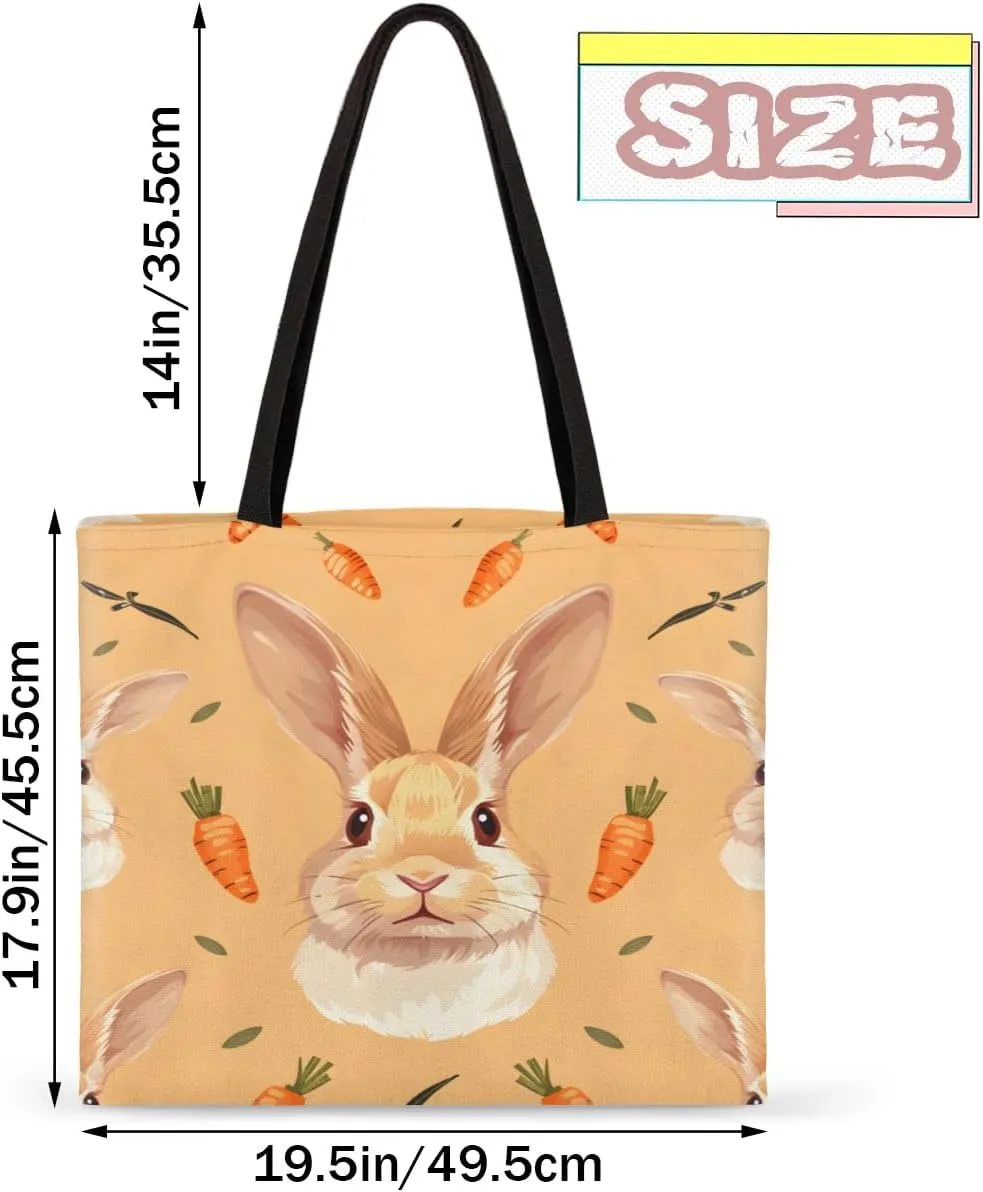 Animal Chicken Flowers Canvas Tote Bag for Women Men Stylish Tote Handbag Shoulder Bag Reusable Grocery Bag