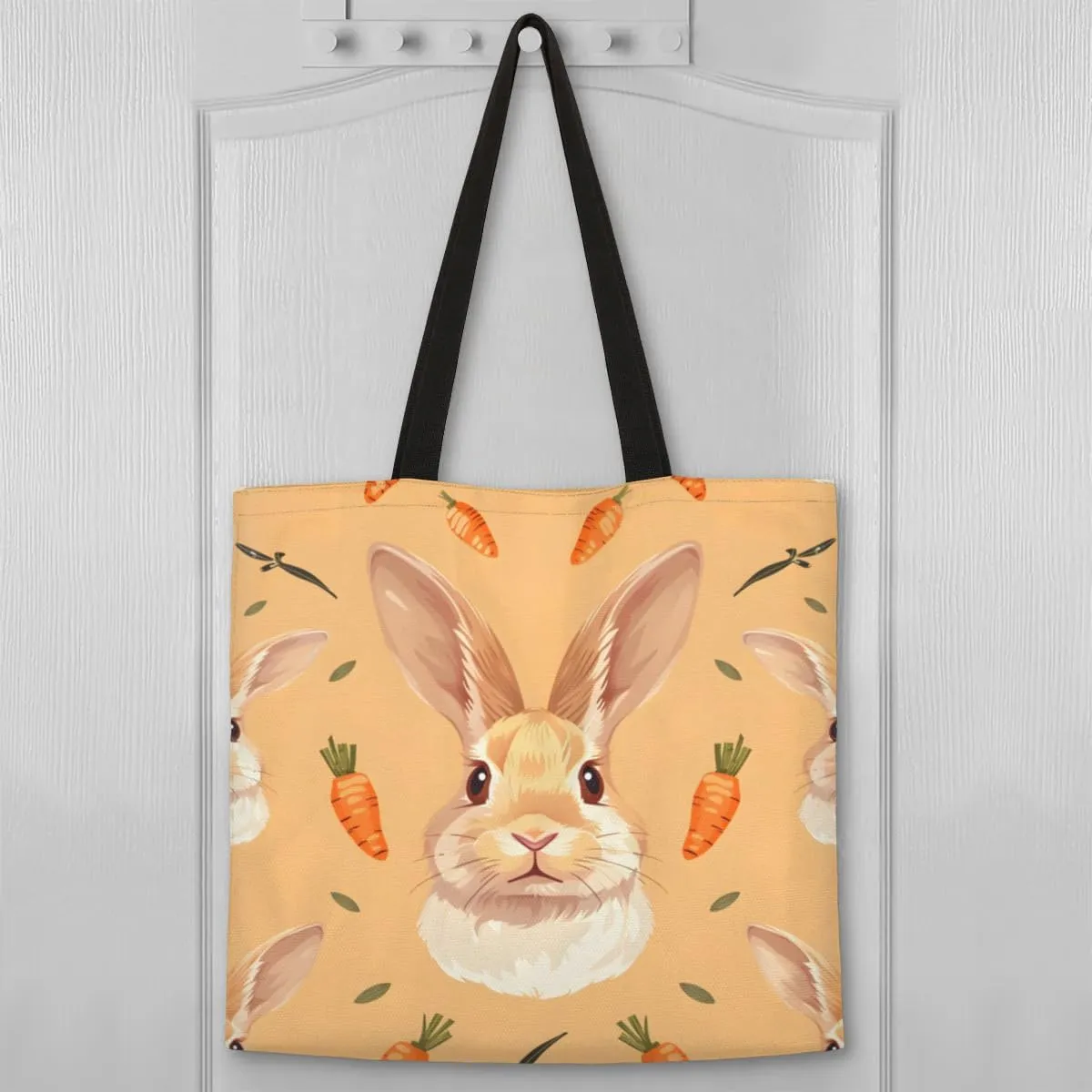 Animal Chicken Flowers Canvas Tote Bag for Women Men Stylish Tote Handbag Shoulder Bag Reusable Grocery Bag