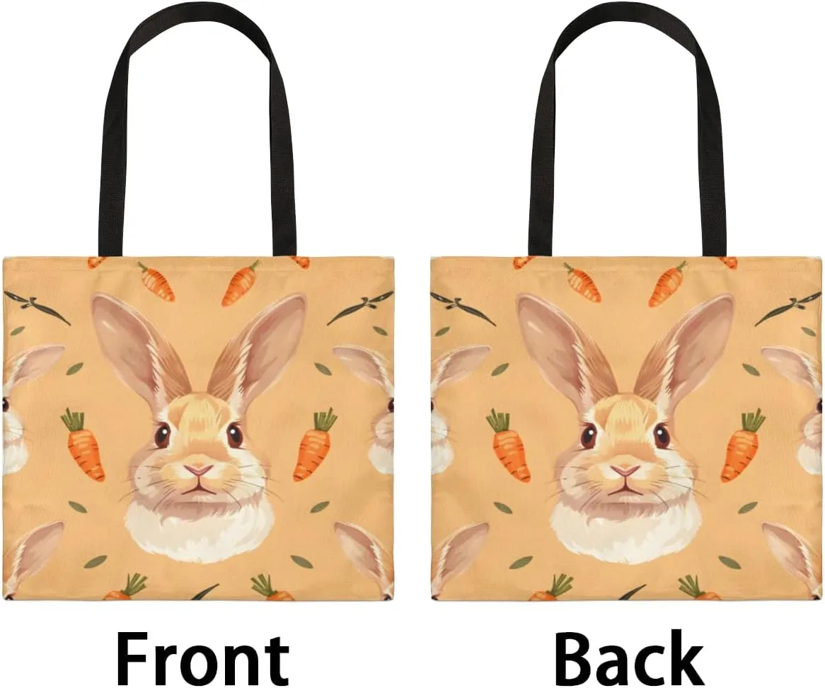Animal Chicken Flowers Canvas Tote Bag for Women Men Stylish Tote Handbag Shoulder Bag Reusable Grocery Bag