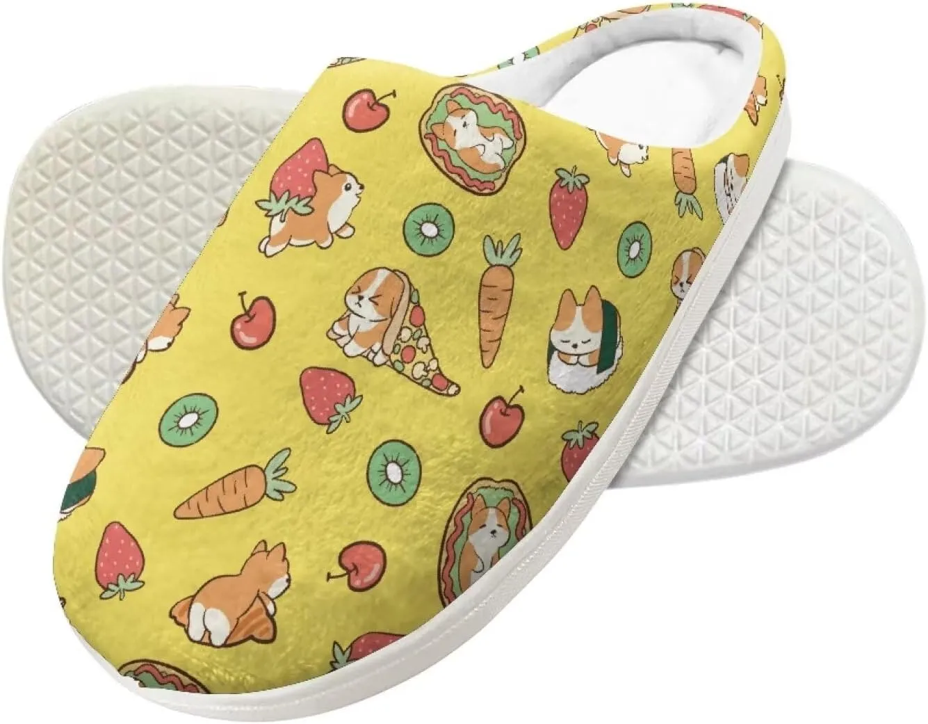 Animal Children's Plush Slippers For Girls Little Kids Comfy House Non-Slip Warm Flannel Fuzzy Slippers Cute Closed Toe Slippers Size9-14.5