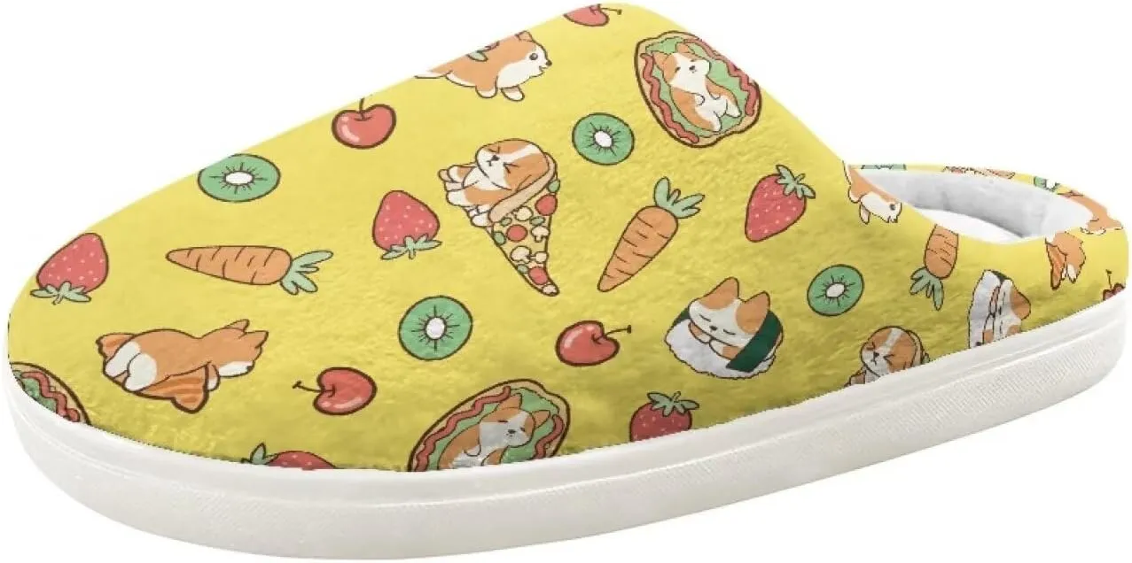 Animal Children's Plush Slippers For Girls Little Kids Comfy House Non-Slip Warm Flannel Fuzzy Slippers Cute Closed Toe Slippers Size9-14.5