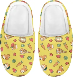 Animal Children's Plush Slippers For Girls Little Kids Comfy House Non-Slip Warm Flannel Fuzzy Slippers Cute Closed Toe Slippers Size9-14.5