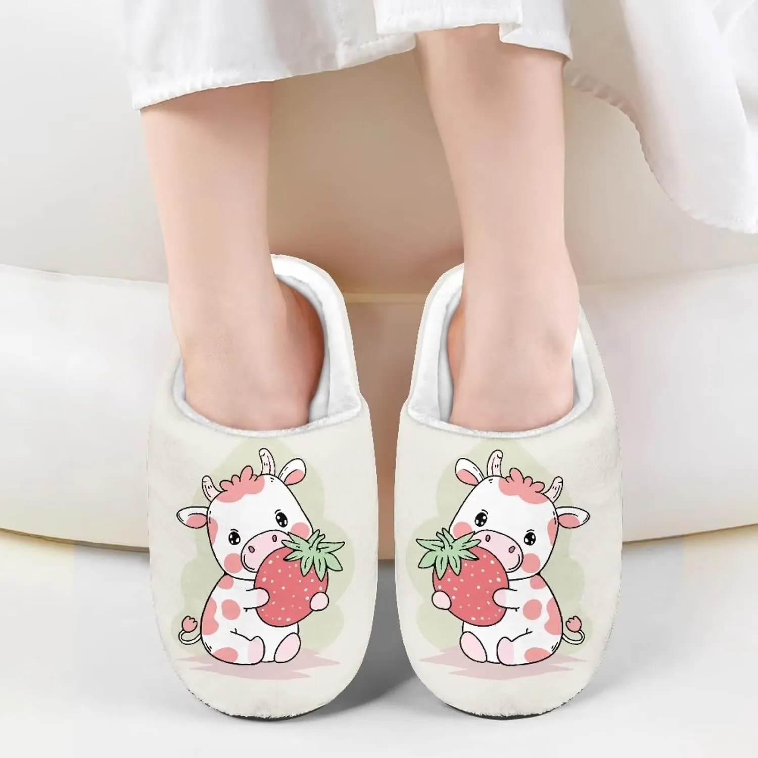 Animal Children's Plush Slippers Little Kids Comfy House Slippers Warm Winter Flannel Fuzzy Slippers Cute Indoor Shoes Non-Slip Slippers Size9-14.5