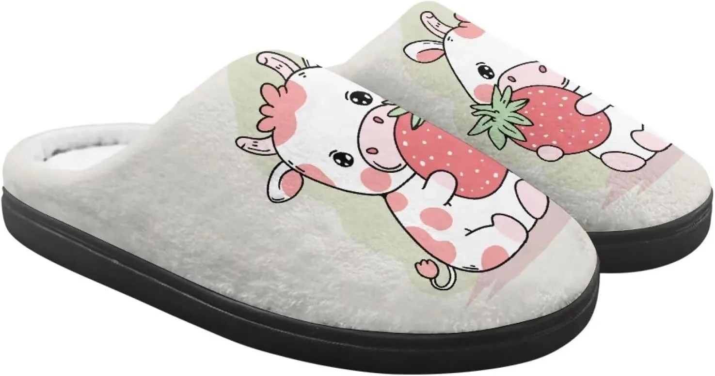 Animal Children's Plush Slippers Little Kids Comfy House Slippers Warm Winter Flannel Fuzzy Slippers Cute Indoor Shoes Non-Slip Slippers Size9-14.5