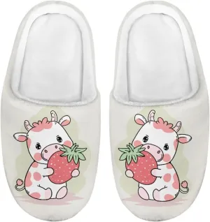 Animal Children's Plush Slippers Little Kids Comfy House Slippers Warm Winter Flannel Fuzzy Slippers Cute Indoor Shoes Non-Slip Slippers Size9-14.5