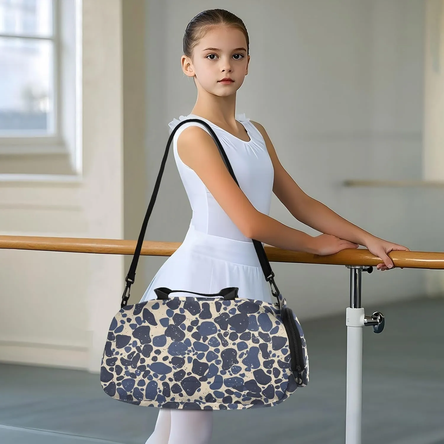 Animal Print Style Mediumslateblue Small Purse Crossbody with Shoes Compartment Practical Women's Shoulder Handbags for Take a walk