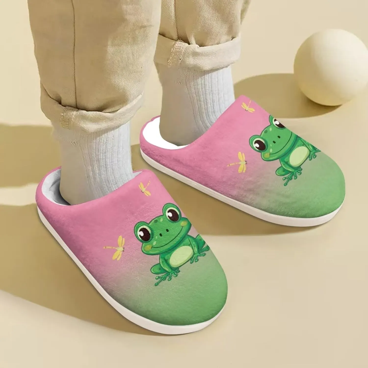 Animals Children's Plush Slippers Non-Slip for Little Kids Girls Boys Warm Flannel Fuzzy Comfy Cute Indoor Outdoor Washable Winter Shoes Size 9-15