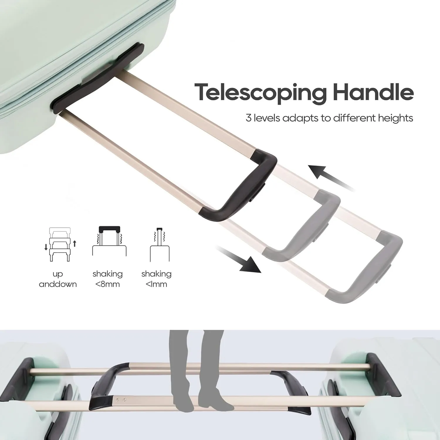 Anti-scratch PP Hardside Spinner 28inch Expansion double seal luggage Lightweight Spinner Suitcase Luggage