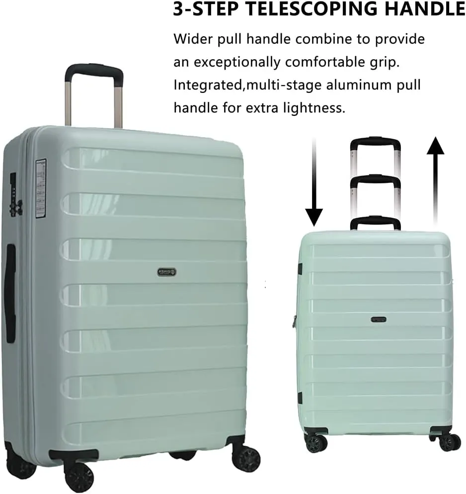 Anti-scratch PP Hardside Spinner 28inch Expansion double seal luggage Lightweight Spinner Suitcase Luggage