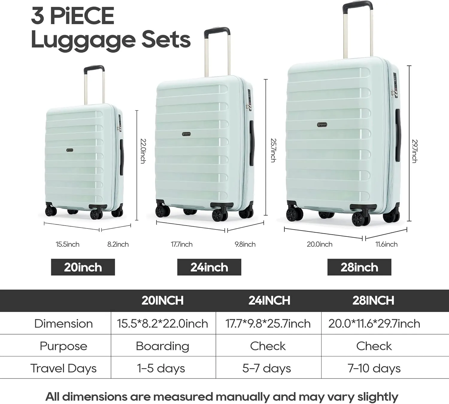 Anti-scratch PP Hardside Spinner 28inch Expansion double seal luggage Lightweight Spinner Suitcase Luggage