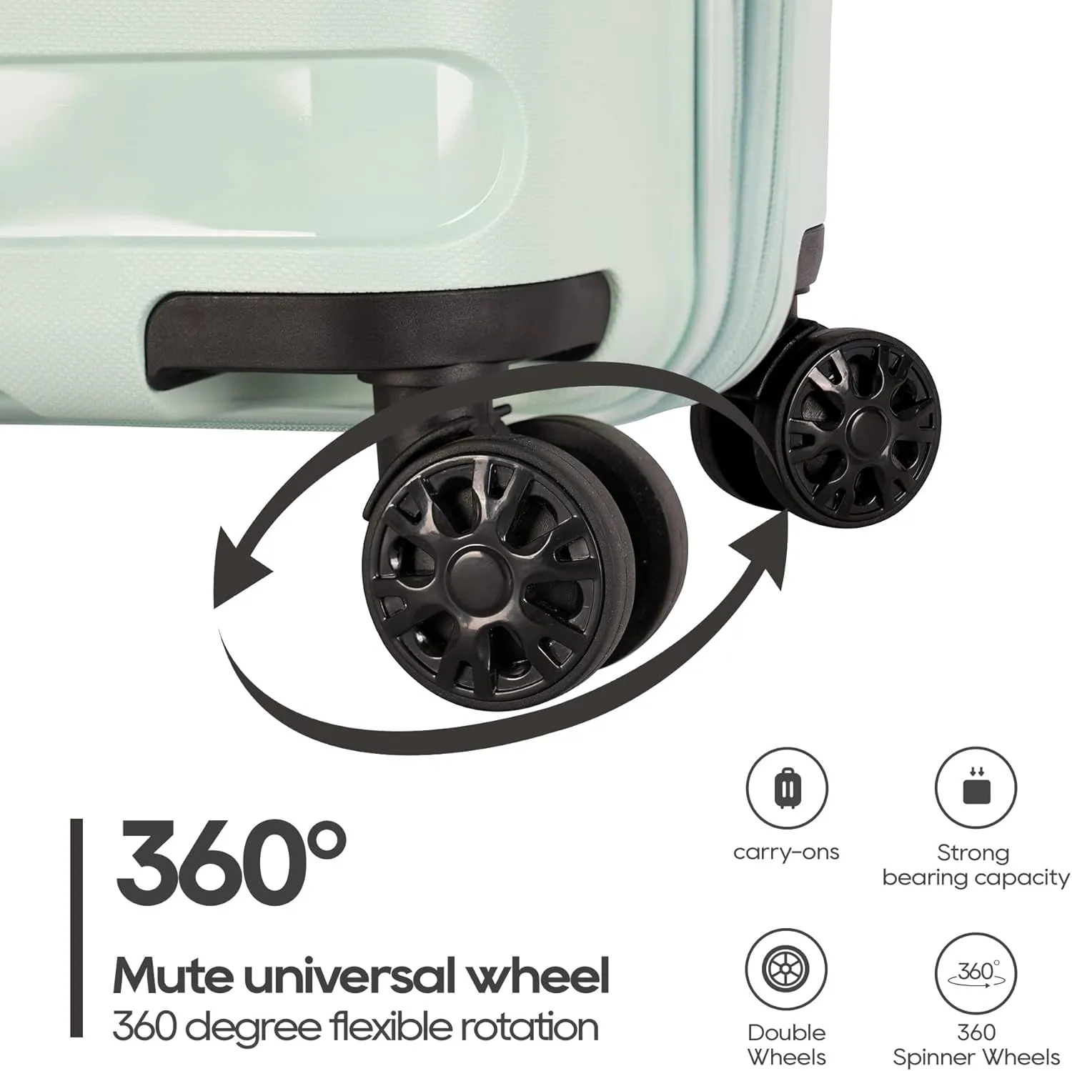 Anti-scratch PP Hardside Spinner 28inch Expansion double seal luggage Lightweight Spinner Suitcase Luggage