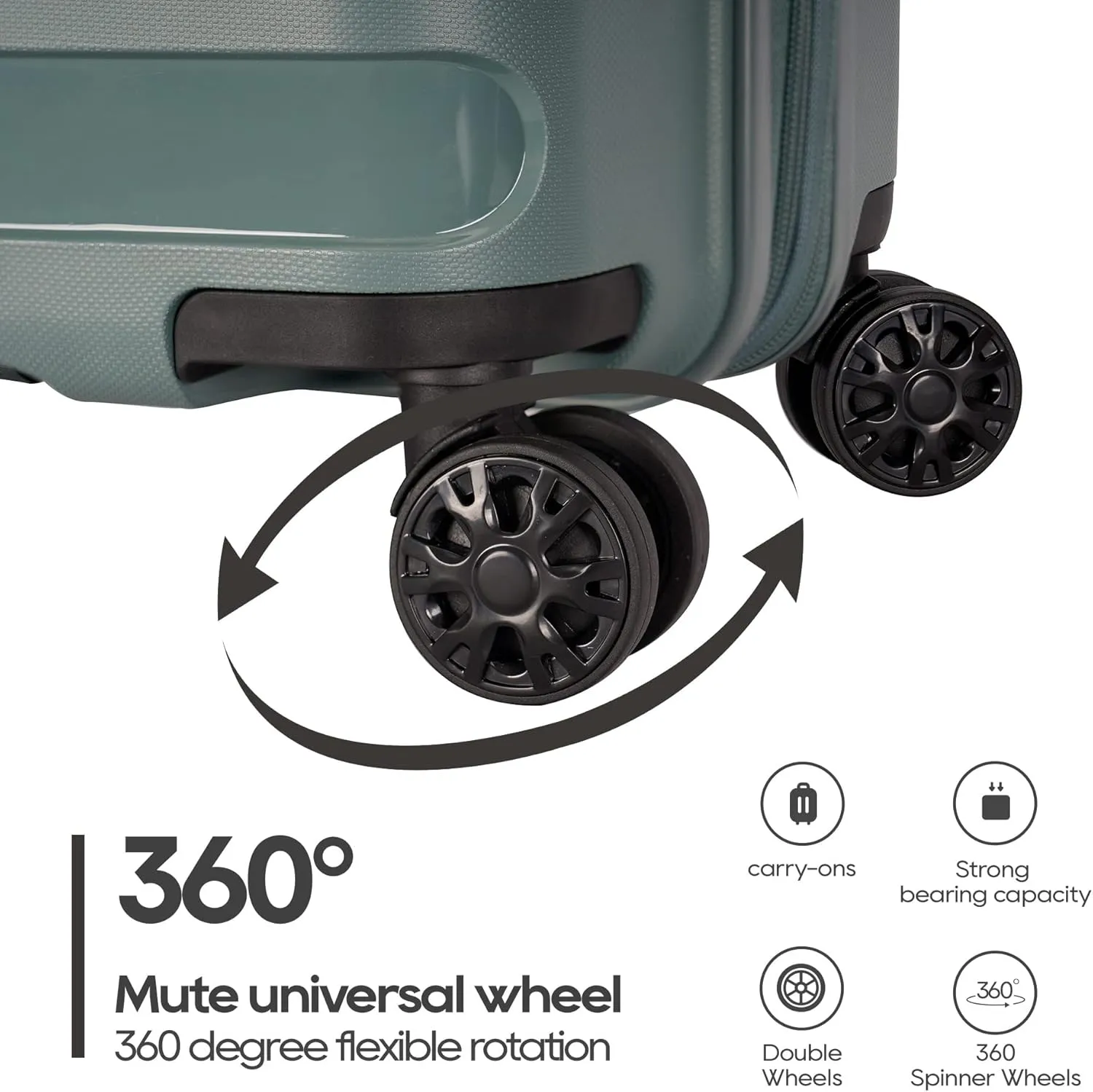 Anti-scratch PP Material Hardside Spinner luggage, 28inch Expansion luggage, Wear-resistant, Lightweight Spinner Expandable double seal Suitcase Luggage