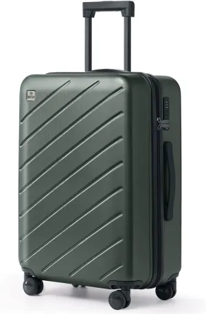 AnyZip Luggage Suitcases with Spinner Wheels PC ABS Hardshell TSA Lock Checked Luggage 24Inch Darkgreen