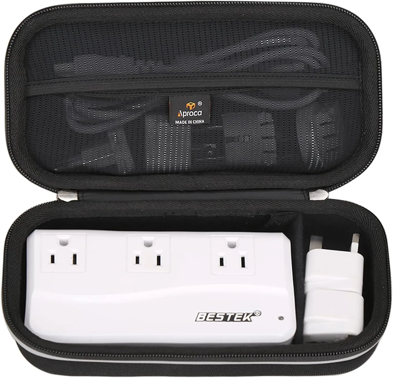 Aproca Hard Storage Travel Case, for BESTEK Universal Travel Adapter 220V to 110V Voltage Converter (Black-Upgrade)