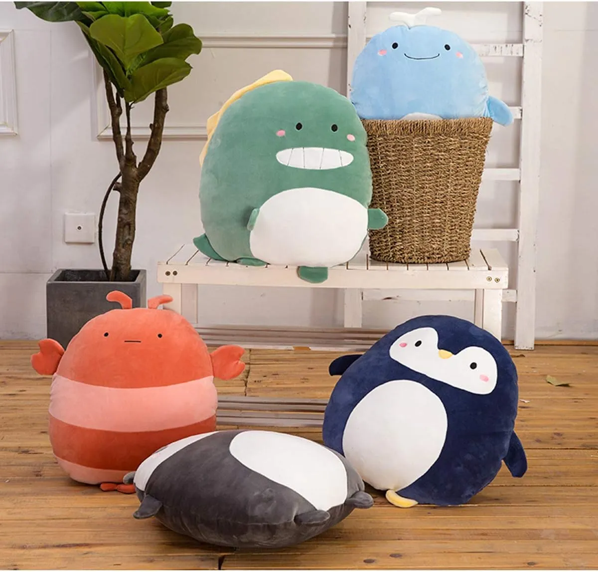 ARELUX 16 inch Soft Panda Anime Plush Pillow Cute Stuffed Animal Plush Toy Kawaii Plushies Room Decor Christmas Decorations Gifts for Women Kids Birthday