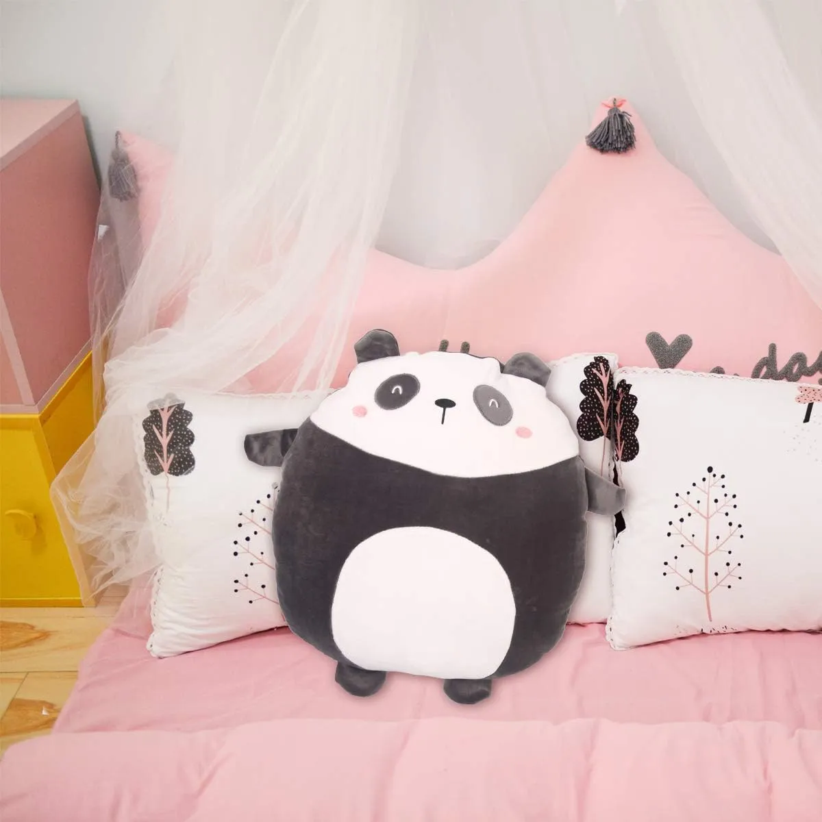 ARELUX 16 inch Soft Panda Anime Plush Pillow Cute Stuffed Animal Plush Toy Kawaii Plushies Room Decor Christmas Decorations Gifts for Women Kids Birthday