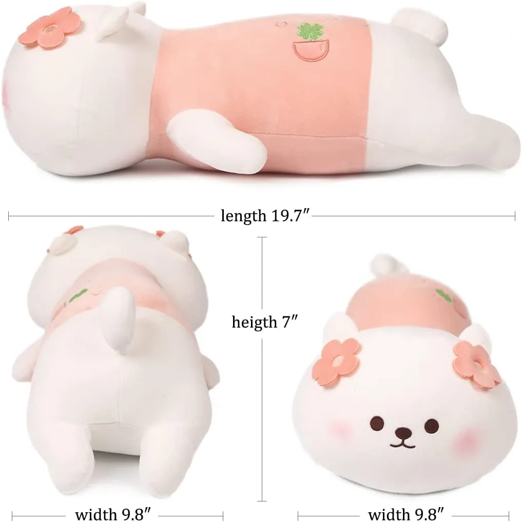 ARELUX 21.6" Soft Shiba Inu Stuffed Animal Plush Pillow,Cute Squishy Husky Dog Plushie Toy,Kawaii Puppy Hugging Pillow,Gifts for Kids Birthday, Valentine, Christmas
