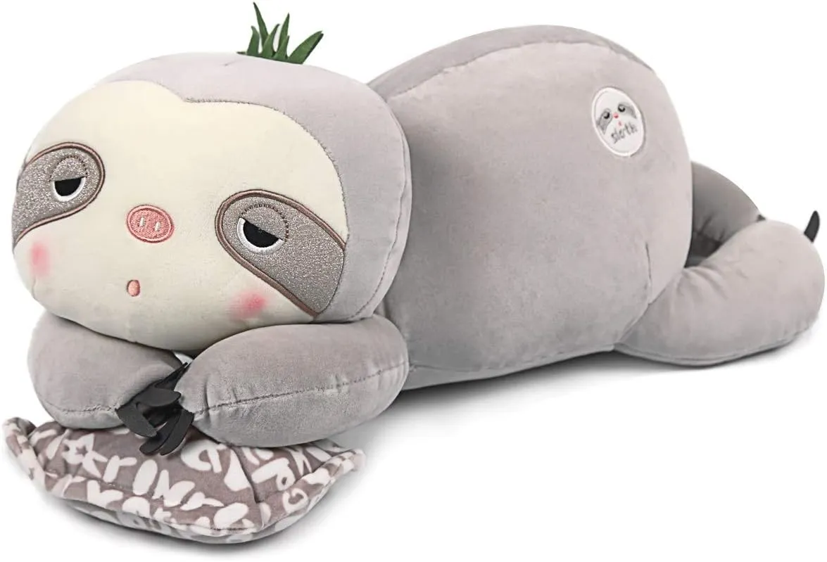 ARELUX 22in Stuffed Sloth Plush Animal Pillow,Soft Koala Plushie Hugging Pillow Doll Toy Accompany Plush for Friends Family Birthday,Suit for Sofa Chair Bed